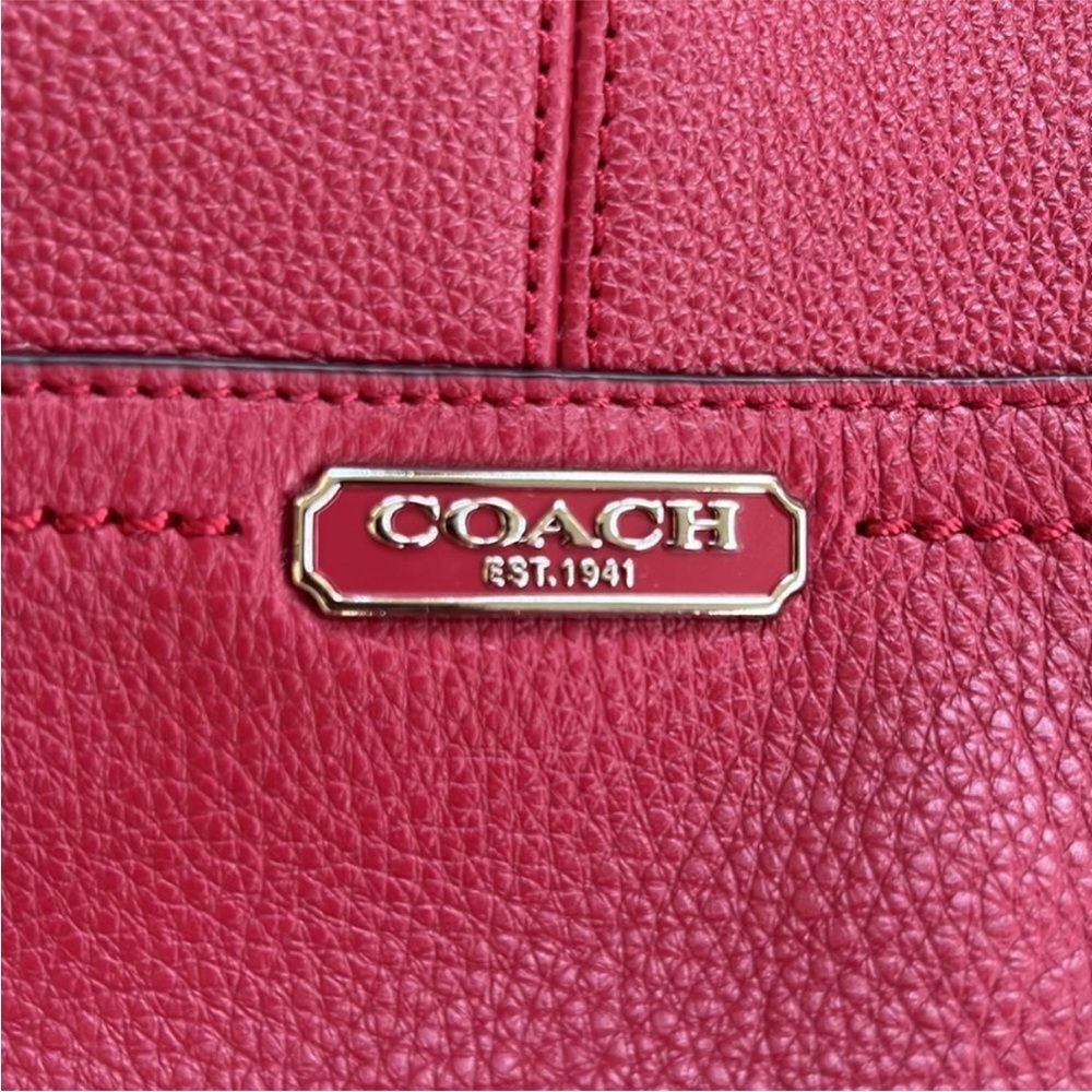 Coach Park Leather Crossbody Bag / Purse Black Cherry NWT - Picture 2 of 11